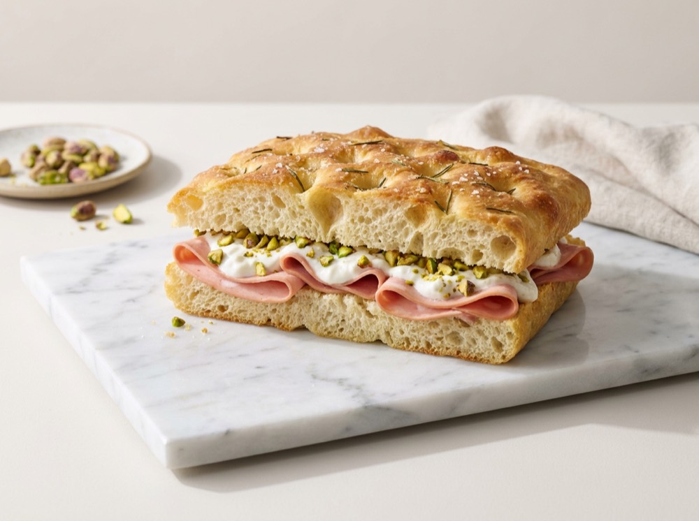Focaccia mortadella